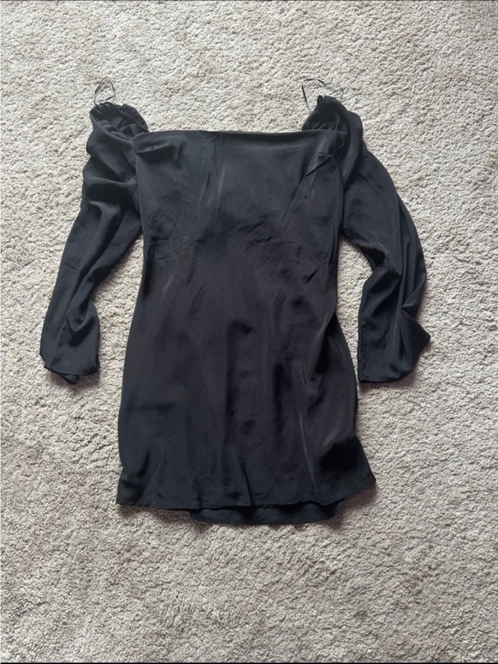 Black Off-Shoulder Mini Dress
